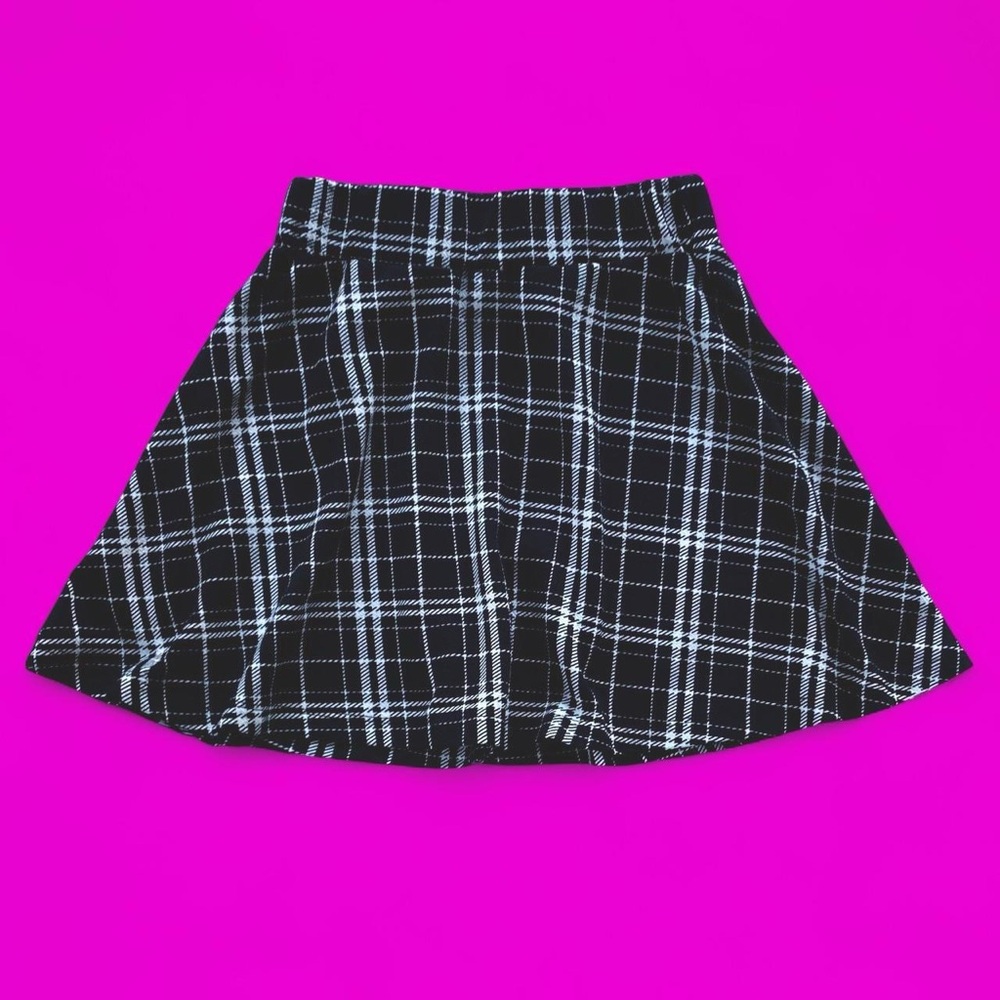 Plaid 🖤 Mini Skirt | Black & White | Size S | Skater | Academia | Y2K | Grunge